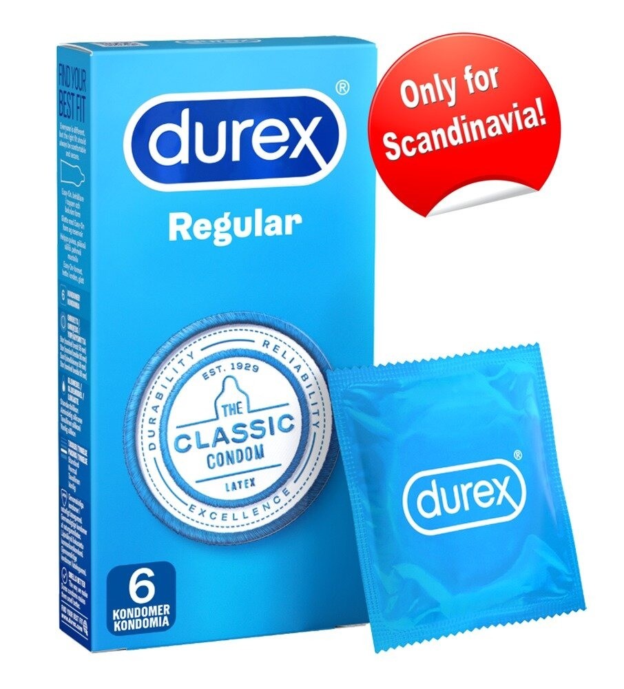 Durex regular kondomit 6 kpl