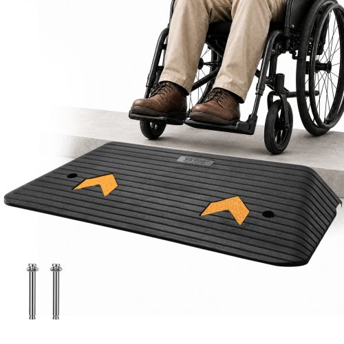 VEVOR Rubber Threshold Ramp Door Ramp 4" Rise 15 tons Load Rubber Curb Ramp