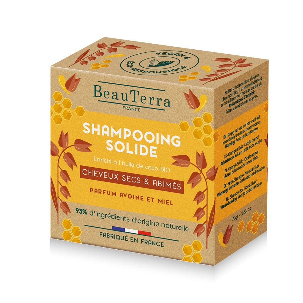Beauterra De Avena y Miel kiinteä shampoo 75 g