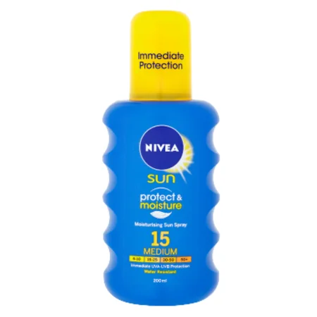 Nivea SPF 15 Protect & Moisture Keskitaso Suoja Aurinkovoide - 200 ml