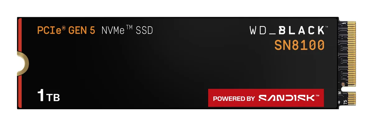 Western Digital WD_BLACK SN8100 1 Tt M.2 PCIe 5.0 x4 NVMe -SSD-levy