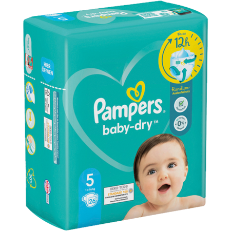 Pampers Baby-Dry koko 5 (11-18 kg) 26 kpl.