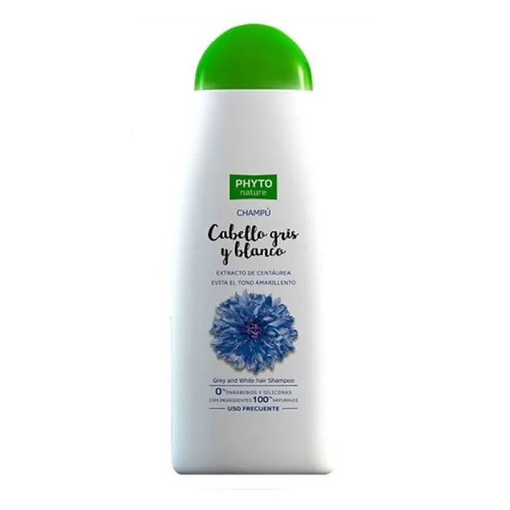 Phyto Nature Grey & Shampoo valkoisille hiuksille 400ml