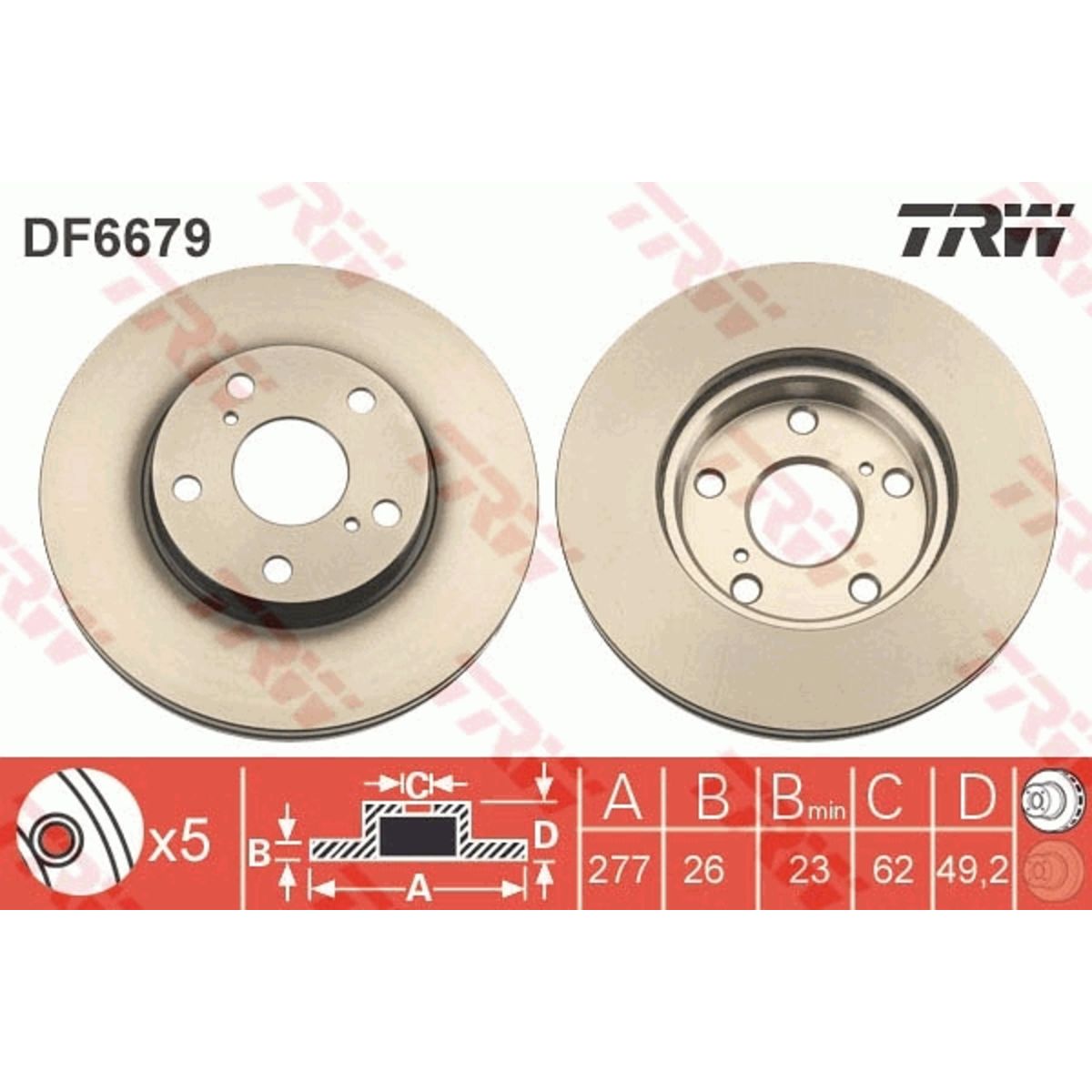 Jarrulevy TRW DF6679