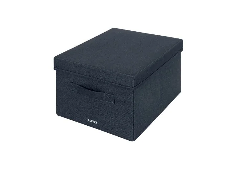 Leitz kangaspäällysteinen säilytyslaatikko kannella, iso, 2 kpl, Harmaa, Kangas, 330 mm, 380 mm, 325 mm, 1,24 kg