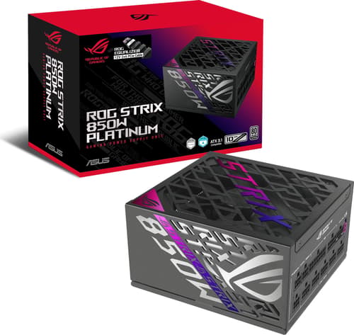 ASUS ROG STRIX Platinum (ROG Equalizer) / musta - Virtalähde - 850 Watt - ATX 3.1 - 80 Plus Platina sertifioitu