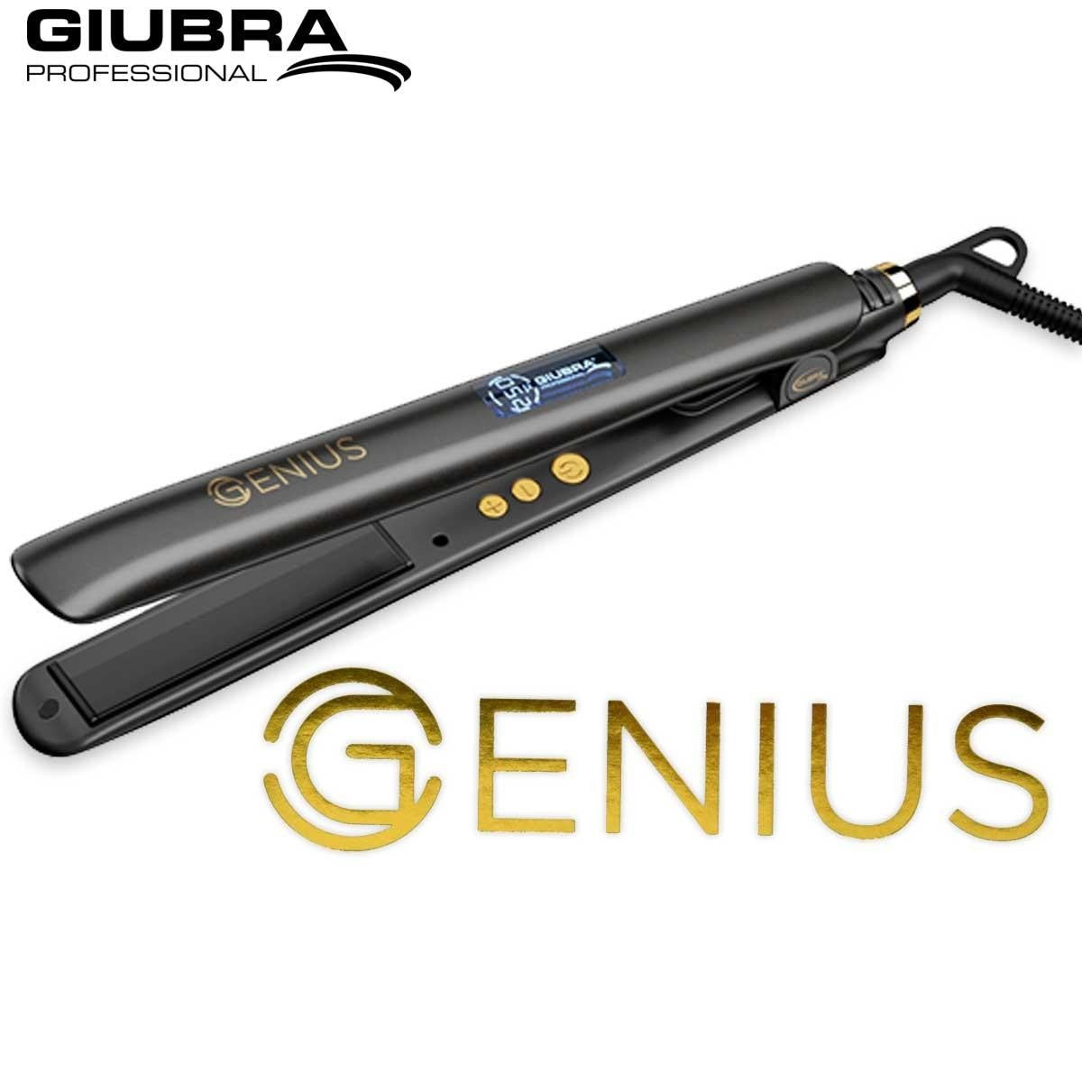 Giubra Genius titaanilevy mustalla näytöllä