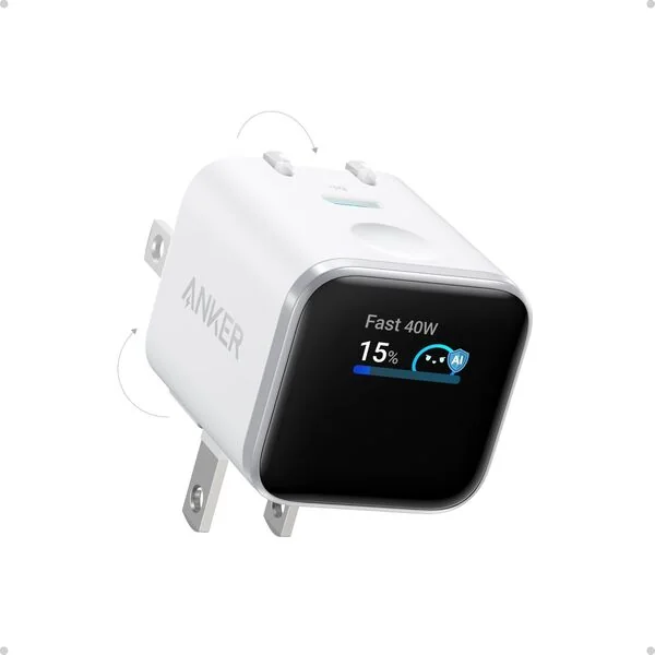 Anker Nano Charger (45W Smart Display) - White