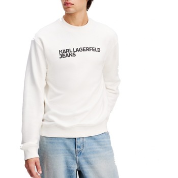 KARL LAGERFELD JEANS Collegepaita 'ESSENTIAL' musta / valkoinen