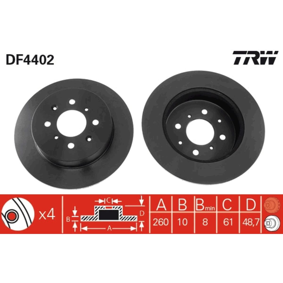 Jarrulevy TRW DF4402