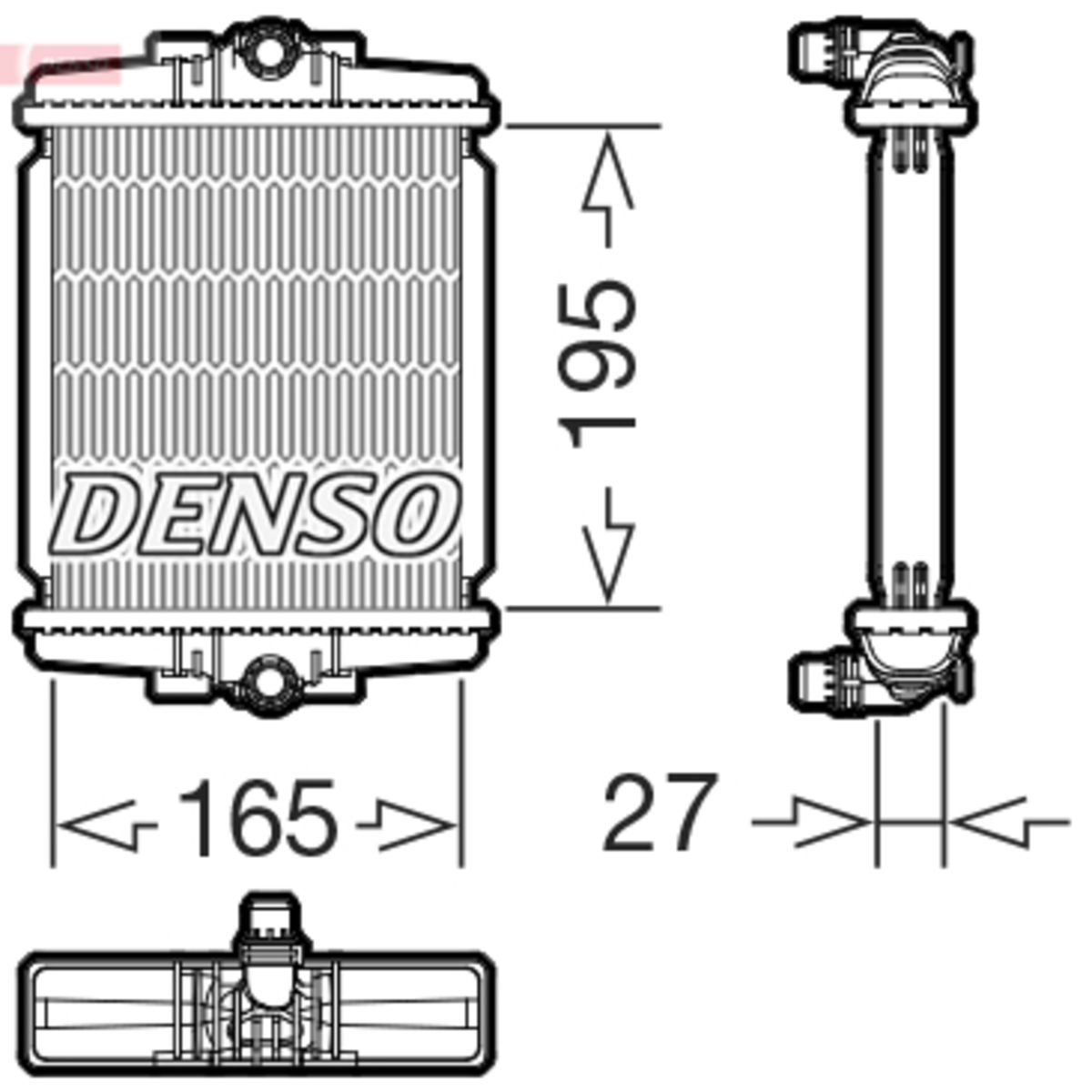 Jäähdytin, moottorin jäähdytys DENSO DRM05077