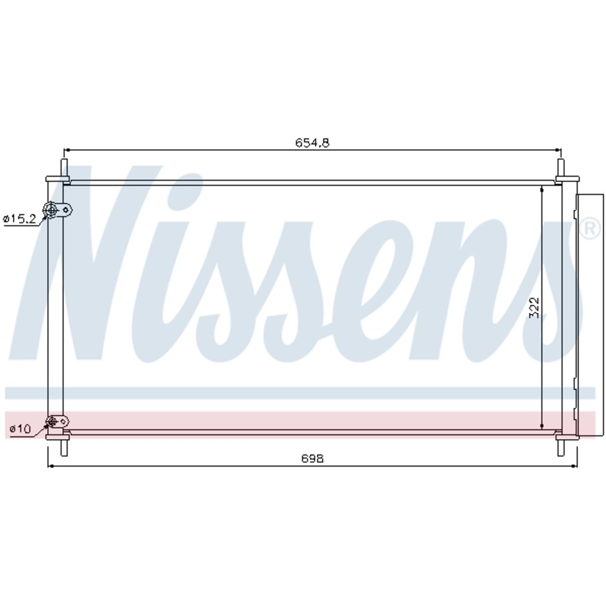 Lauhdutin, ilmastointilaite NISSENS 940036