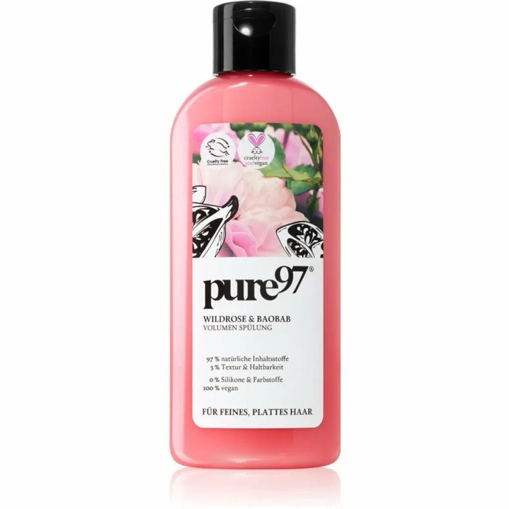 Pure97 Rose & Baobab volyymia lisäävä shampoo 200 ml
