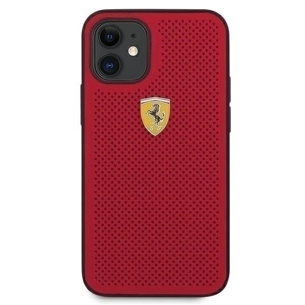 Ferrari On Track Perforated Case for iPhone 12 mini - Red