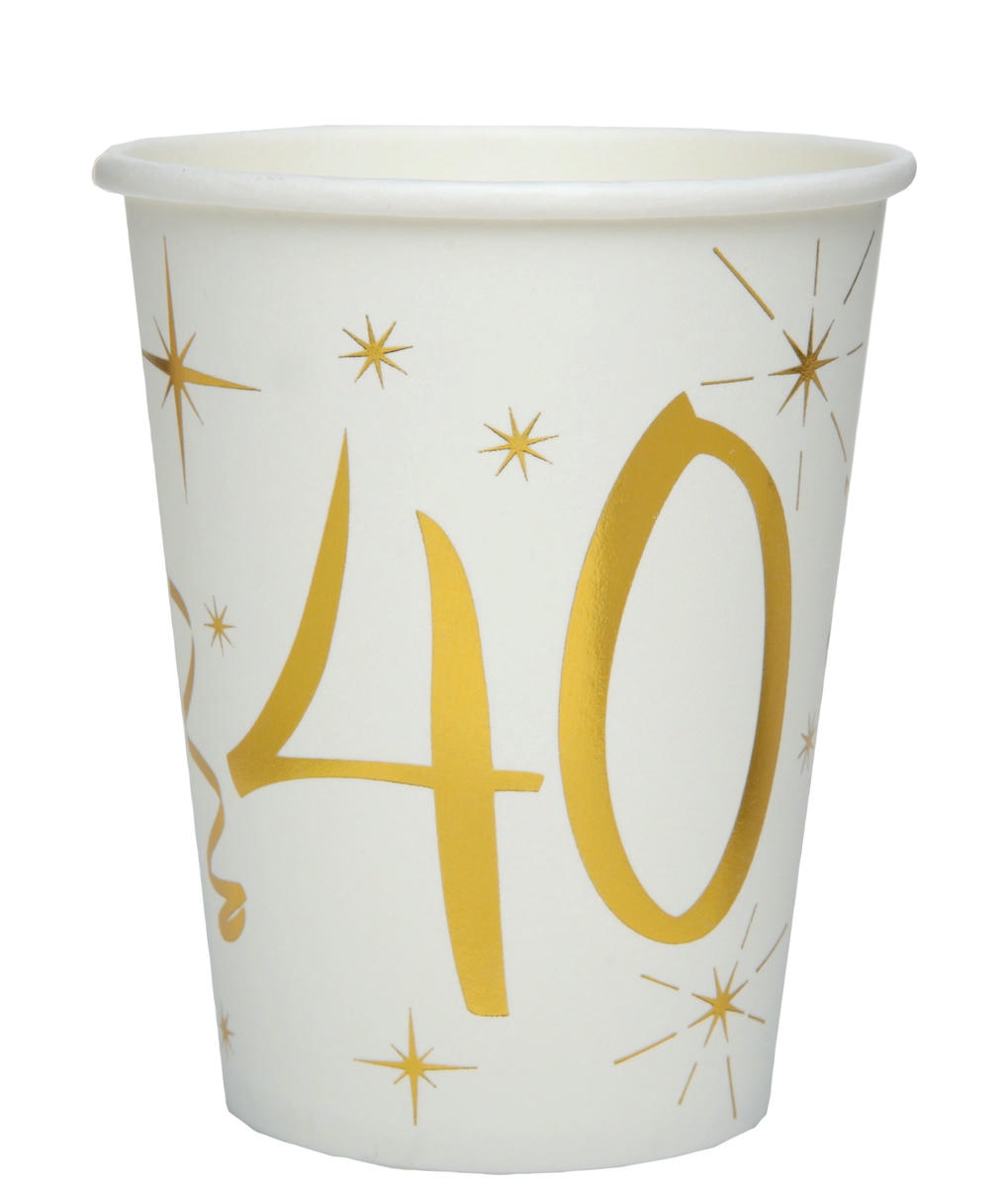 Pahvimukit - Kultafolioitu, Nro: 40, 10kpl