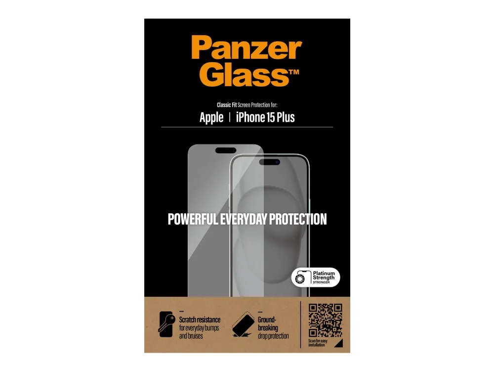 PanzerGlass Screen Protector iPhone 15 Plus | Classic Fit