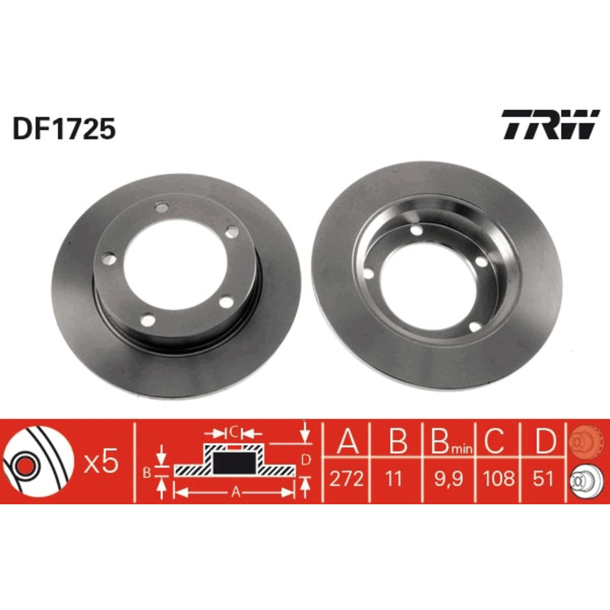 Jarrulevy TRW DF1725