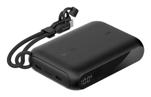Belkin BoostCharge Power Bank 10K with Display 10000mAh, 20W -varavirtalähde, Musta