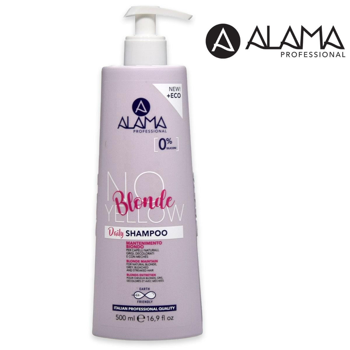 Alama Professional No Yellow Daily Blonde Shampoo Mantenimento Biondo 500 ml — Shampoo