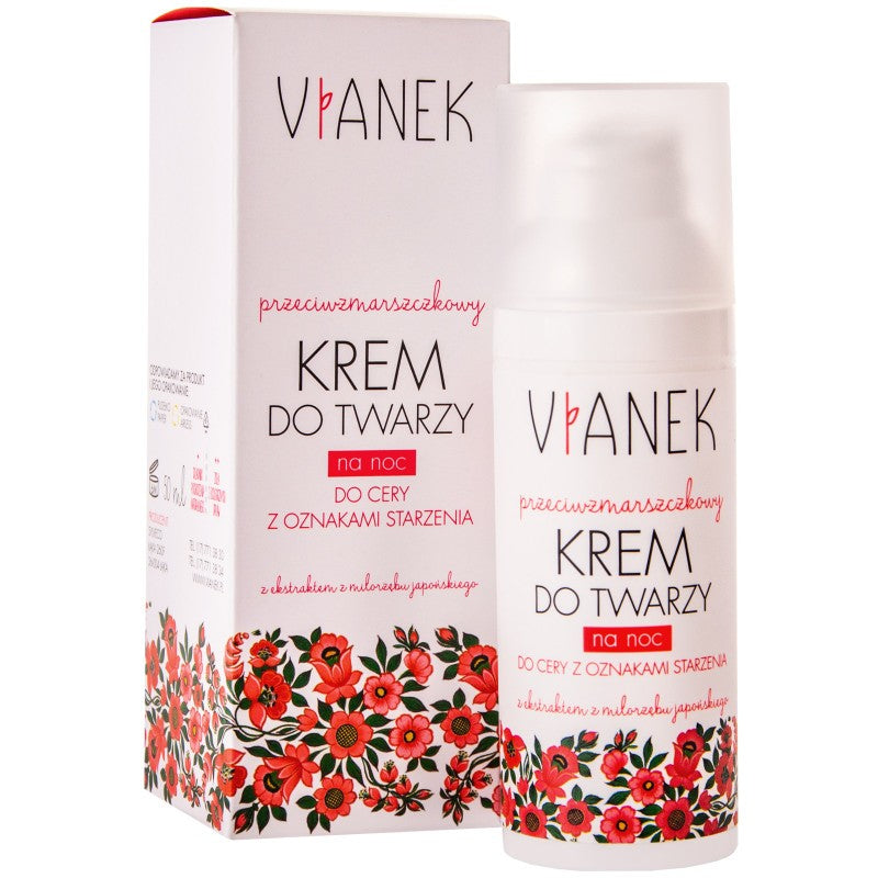 Vianek Anti-Wrinkle yökasvovoide hyaluronihapolla 50 ml