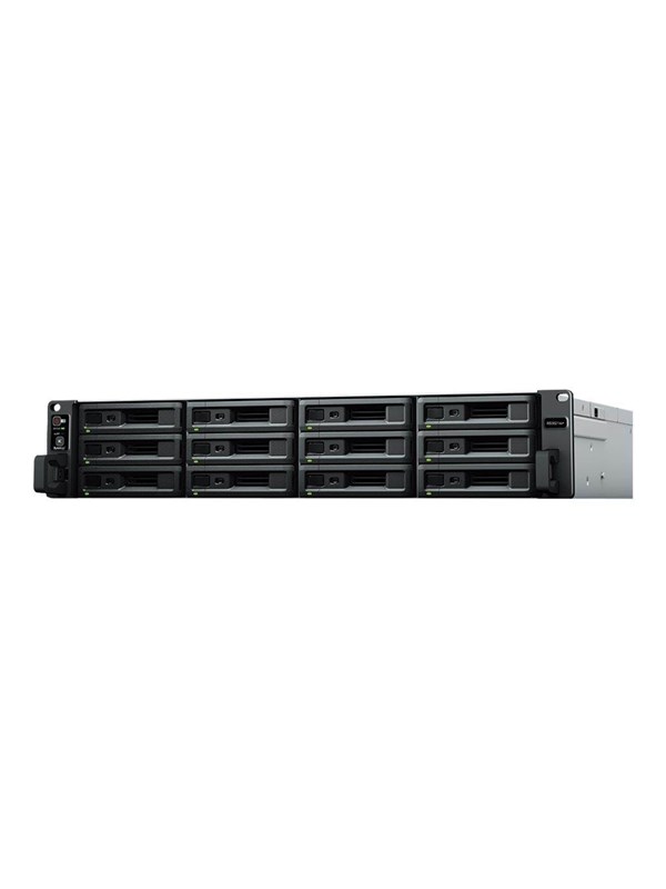 Synology RS3621xs+ - Räkkiasennettava verkkotallennusjärjestelmä, Musta