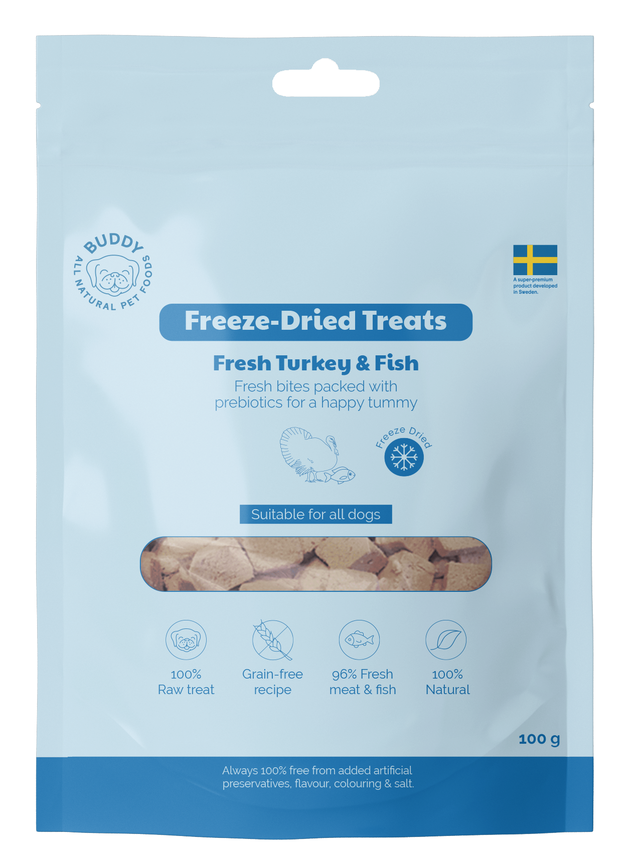 Buddy Freeze-dried kalkkuna & kala 100 g