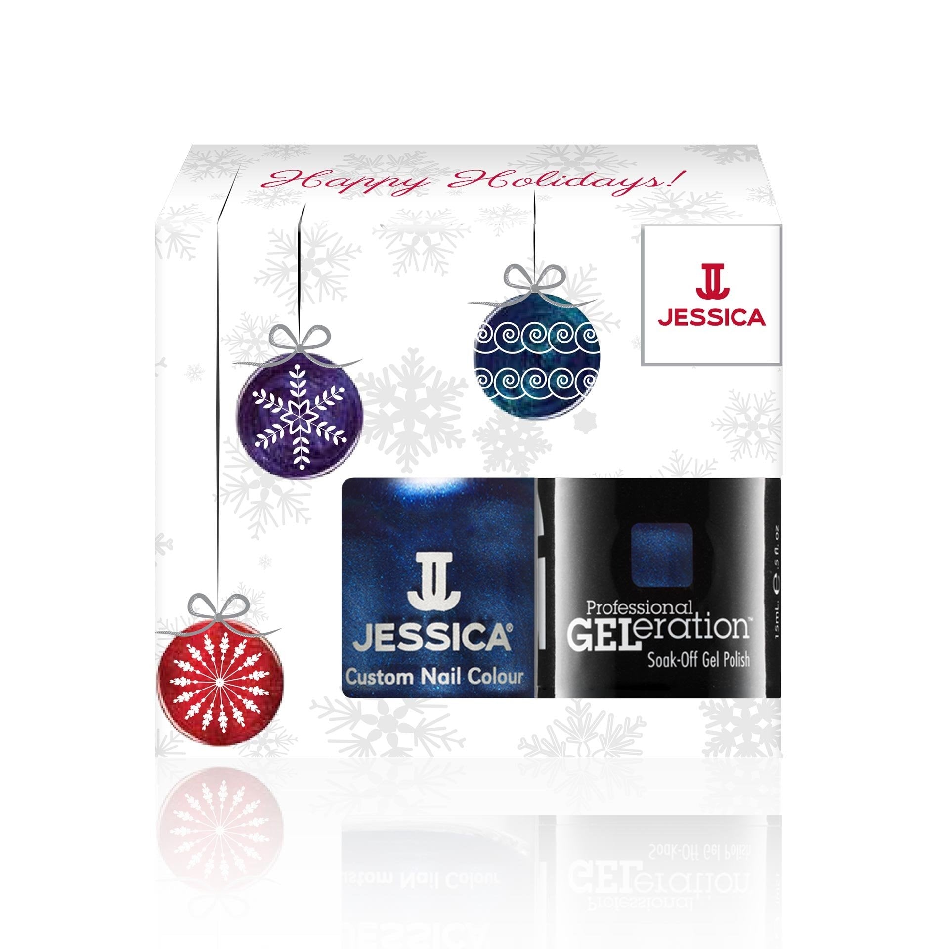 Talvi setti Jessica: Custom Colors Light Up The Sky kynsilakka 14,8 ml + Professional GELeration Light Up The Sky puolipysyvä kynsilakka 15 ml