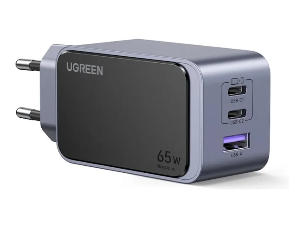 UGREEN Nexode S 65W 3-Port GaN PD Fast Charger (USB-A + 2x USB-C)
