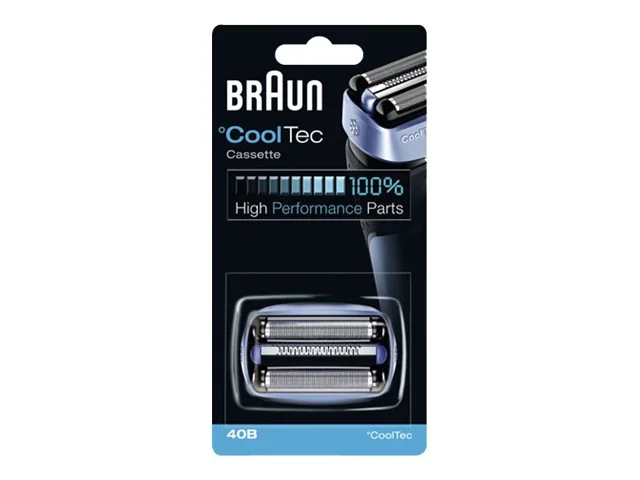 Braun CoolTech 40B - Lisäterä ja -leikkuri - parranajokoneeseen - sininen - Braun °CoolTec CT4s, CT5cc -parranajokoneeseen