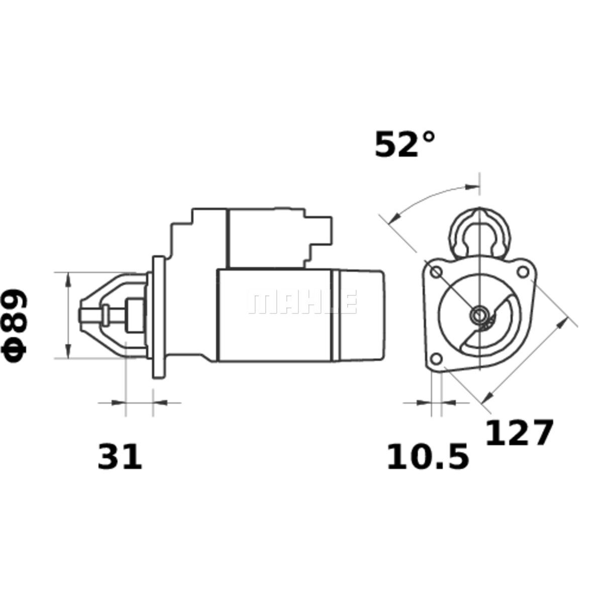 Starttimoottori MAHLE MS 446