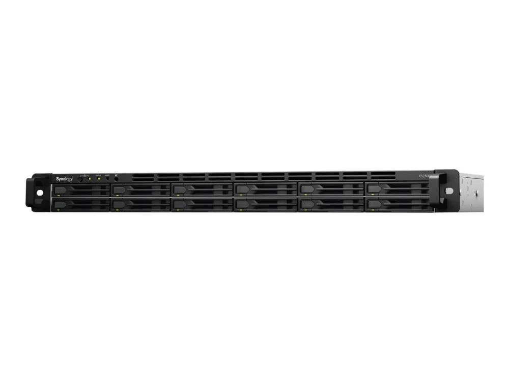 Synology Flashstation Fs2500 Nas- Ja Tallennuspalvelimet Teline ( 1u ) Ryzen Embedded V1780b 8 Gb Ddr4 0 Tb Musta, Harmaa