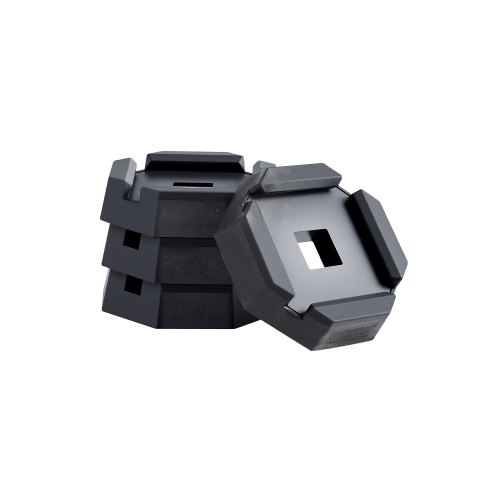 VEVOR RV Leveling Pads, 4-Pack Rubber Trailer Jack Pads, Each with 5000 lbs Capacity, Jack Stabilizer Pad with Large Surface Area, Suitable for 5.5" Square Jack Feet, 5th Wheels Class A/C Motorhomes