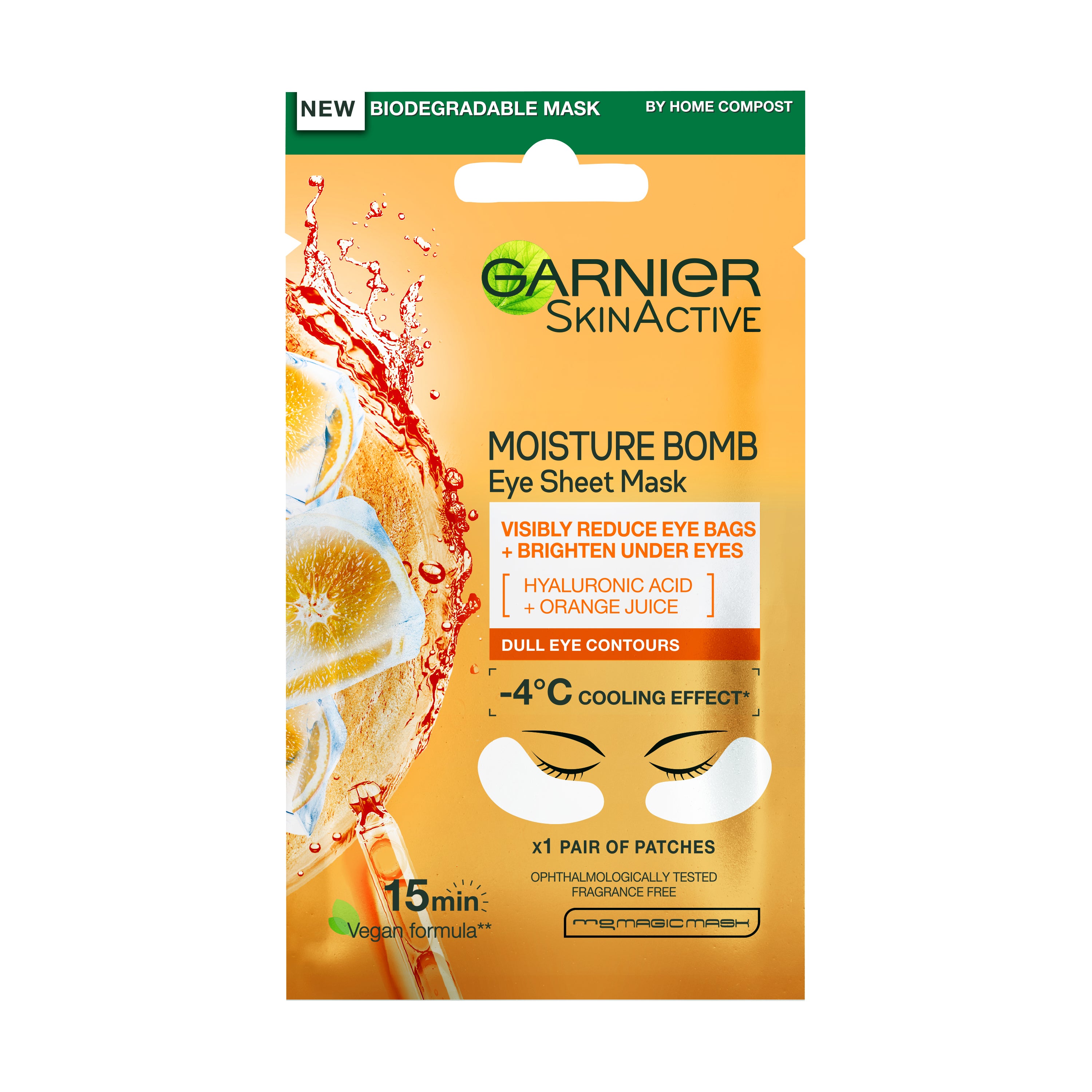 Garnier Skin Active Eye Tissue Mask Orange 1 pcs