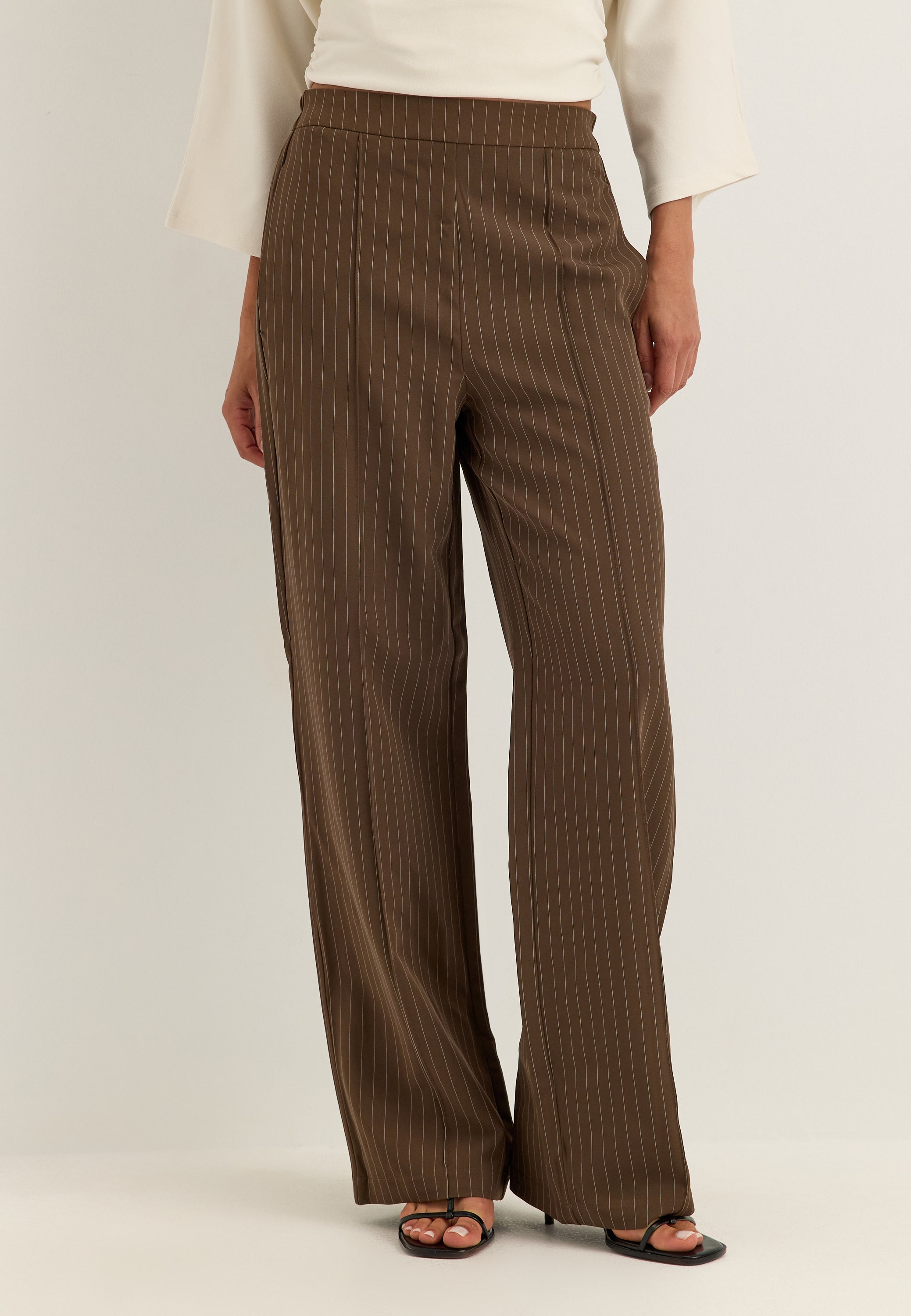 Pcbozzy Hw Wide Striped Pants