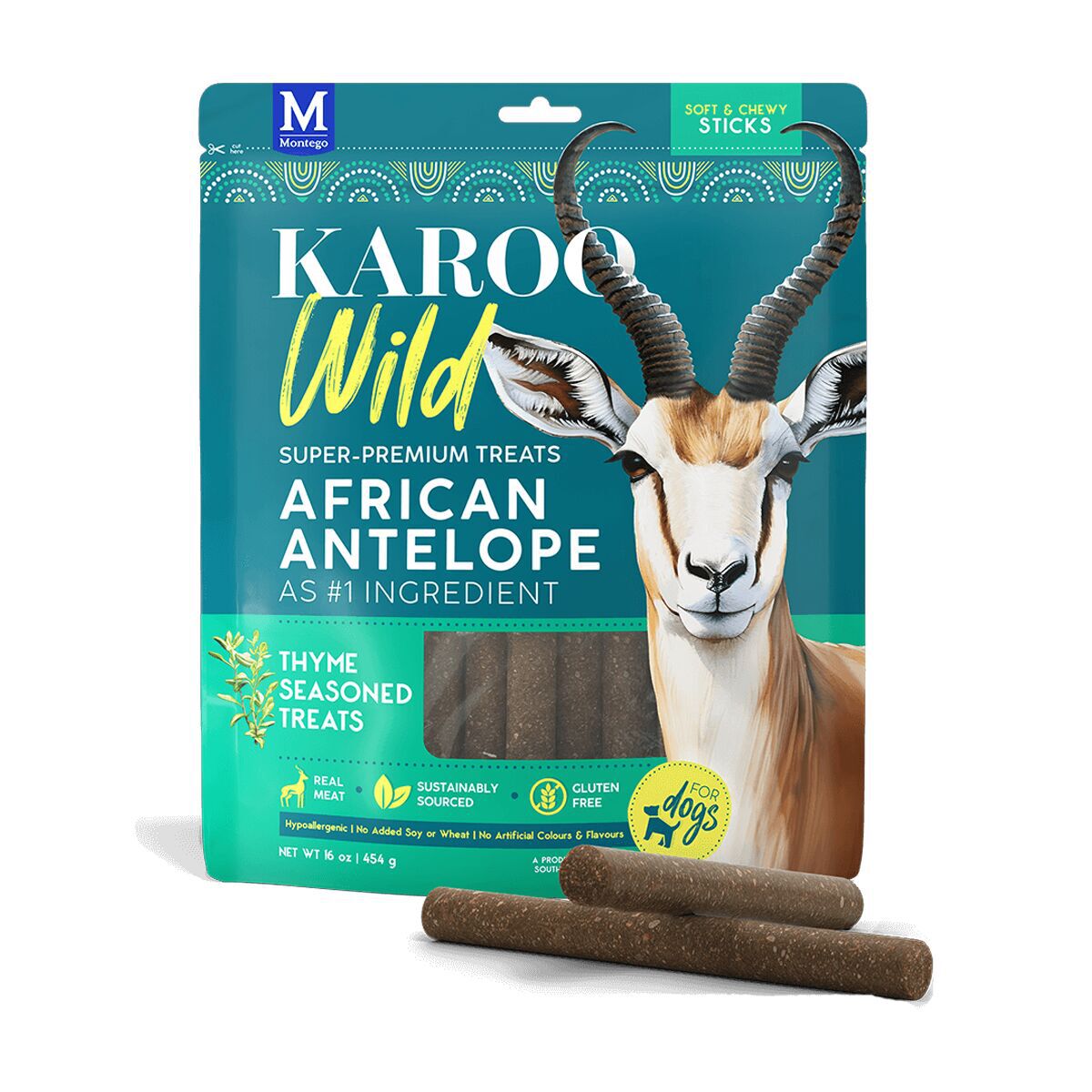 Karoo Wild Antilooppiherkkutikut, timjami 454 g