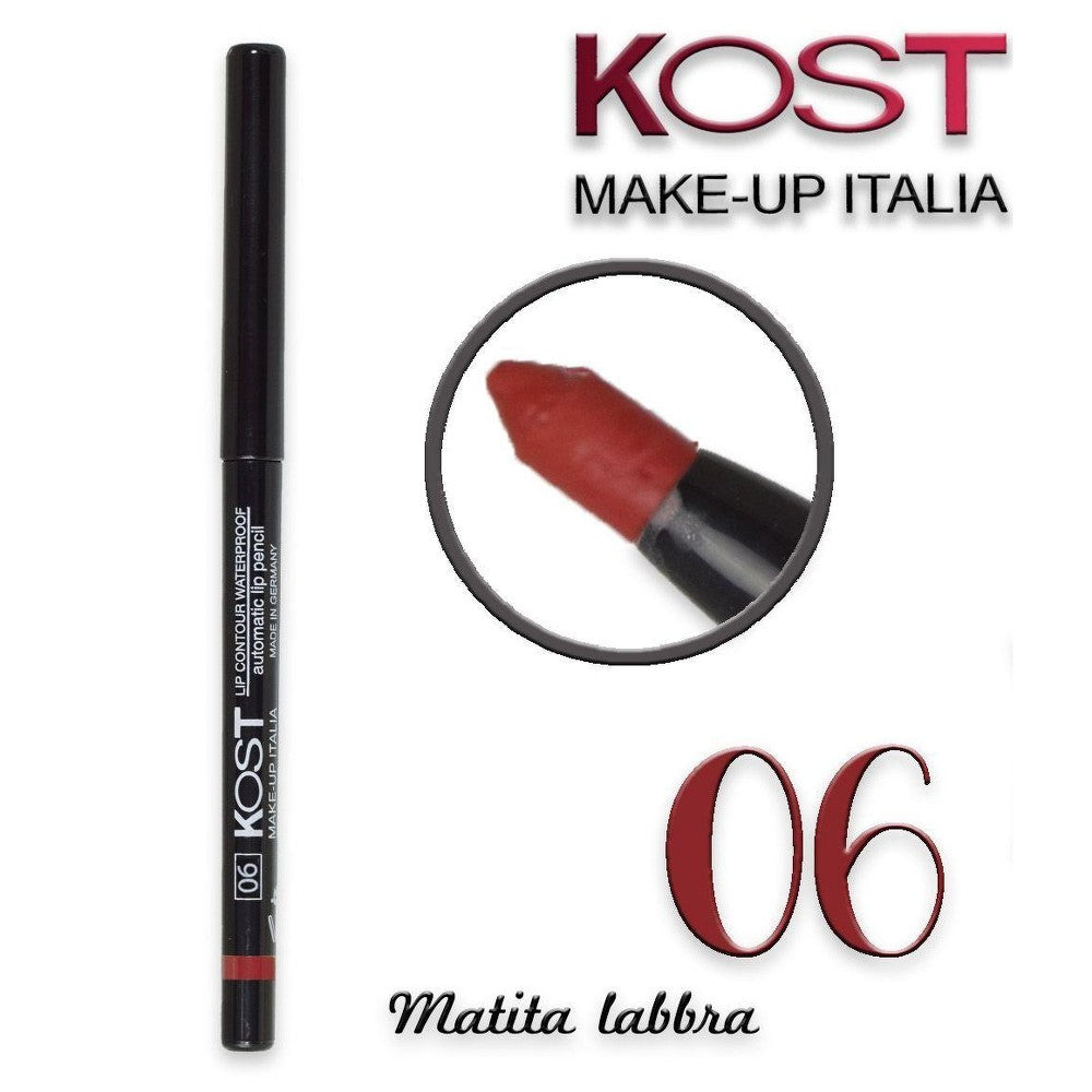 Automaattinen huultenrajauskynä Lip Contour Waterproof Kost 06