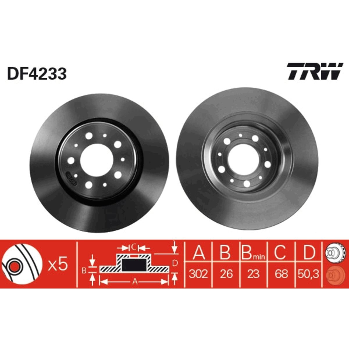 Jarrulevy TRW DF4233