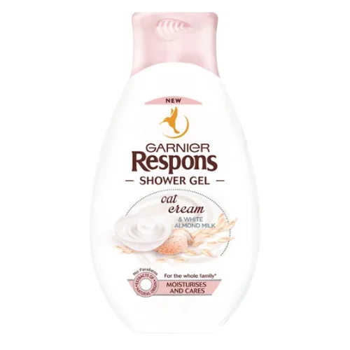 Garnier Respons Oat Cream & White Almond Milk Shower Gel - 250 ml