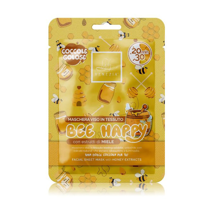 Lady Venezia Bee Happy 1 pezzo — Maschera Viso in Tessuto