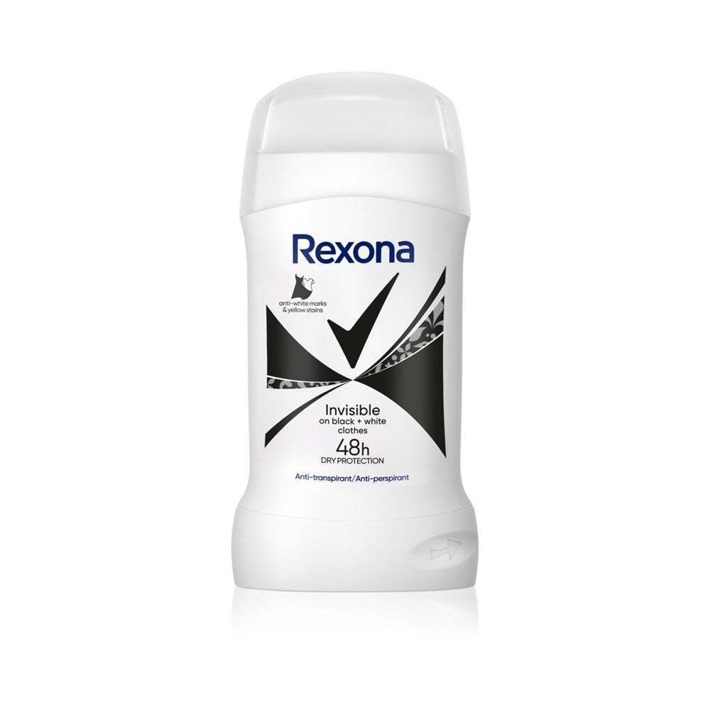Rexona Näkymätön Black&White kiinteä antiperspirantti valkoisia tahroja vastaan 50 ml