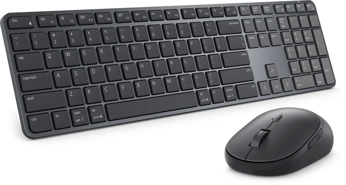 Dell Pro 7 Slim KM726 -langaton näppäimistö ja hiiri, musta
