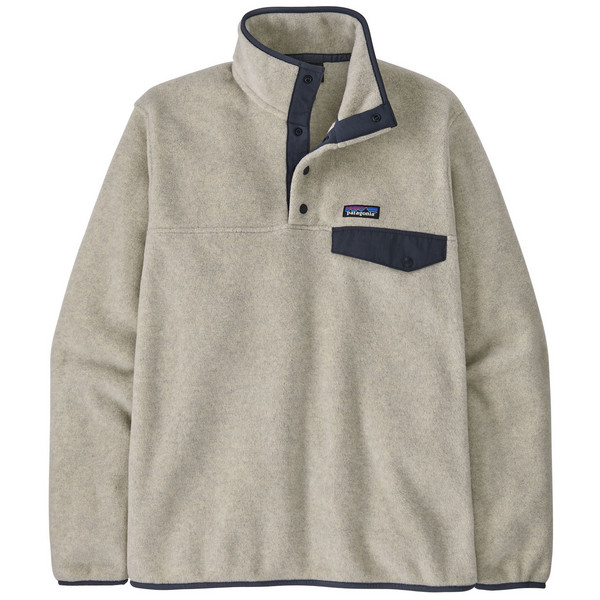 Patagonia M's Lw Synch Snap-T P/O Oatmeal Heather W/New Navy