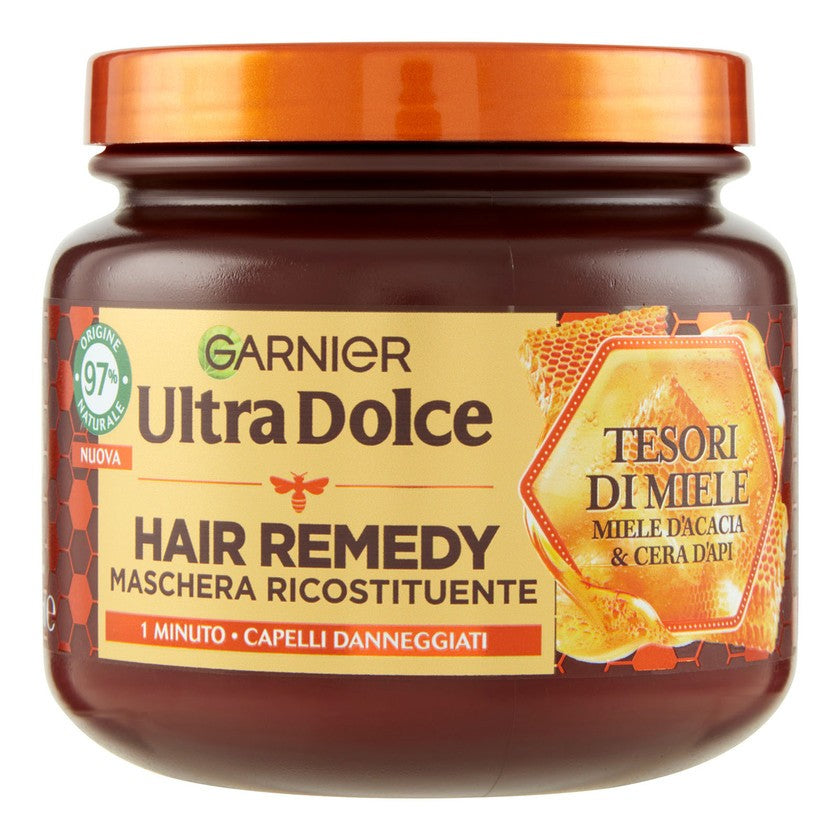 Garnier Ultra Sweet Honey Treasures Regeneroiva naamio vaurioituneille hiuksille 340 ml