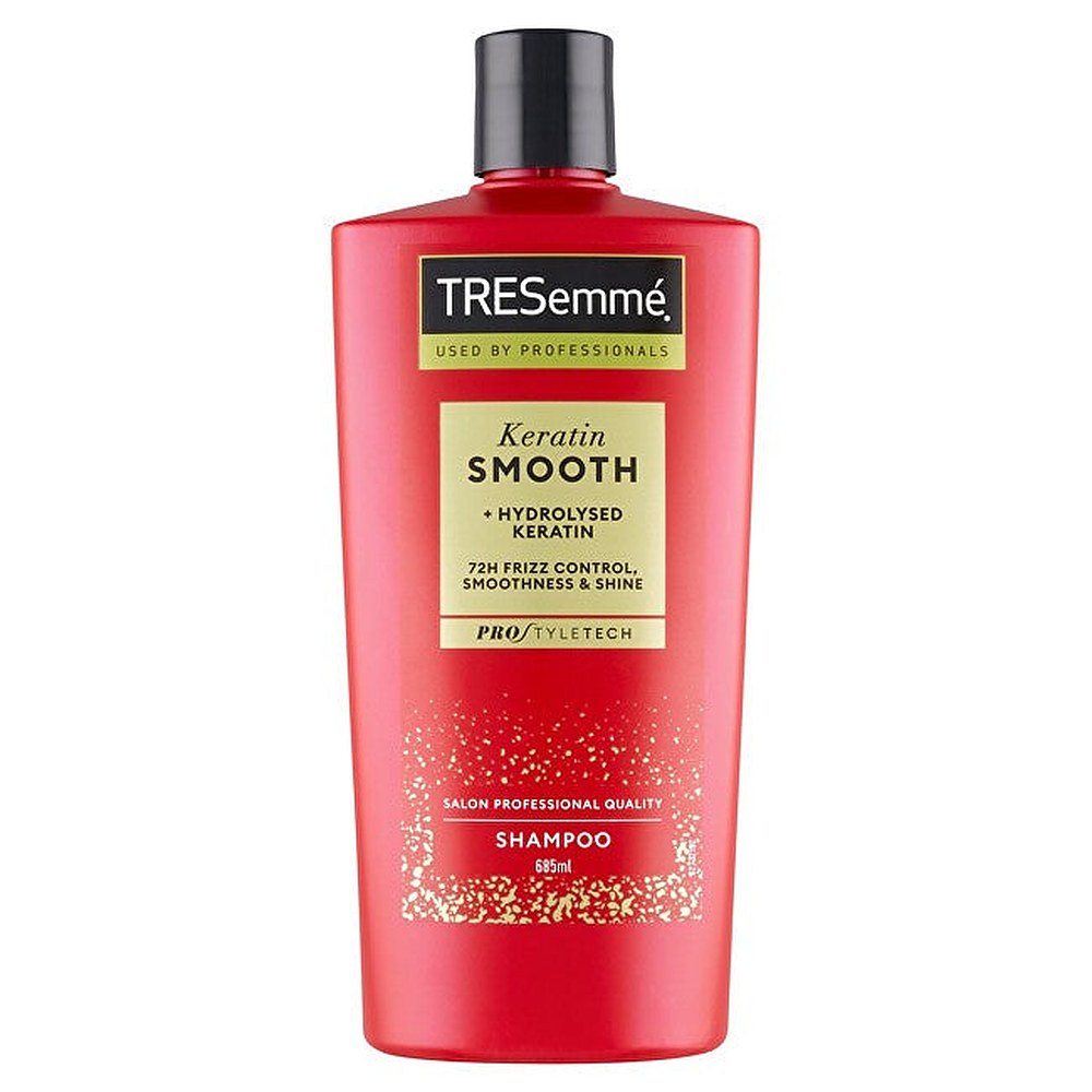 TRESemmé Keratin Smooth Smoothing -shampoo kurittomille ja pörröisille hiuksille 685ml
