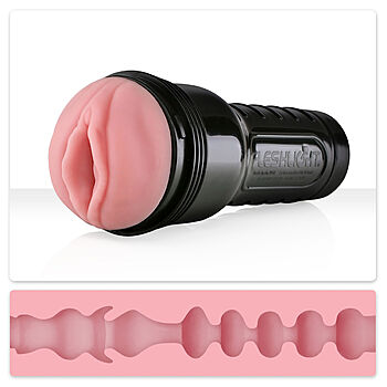 Fleshlight Classic - Pink Lady tekovagina, Mini-Lotus, aito ulkonäkö, ihon kaltaisella materiaalilla, vaalea