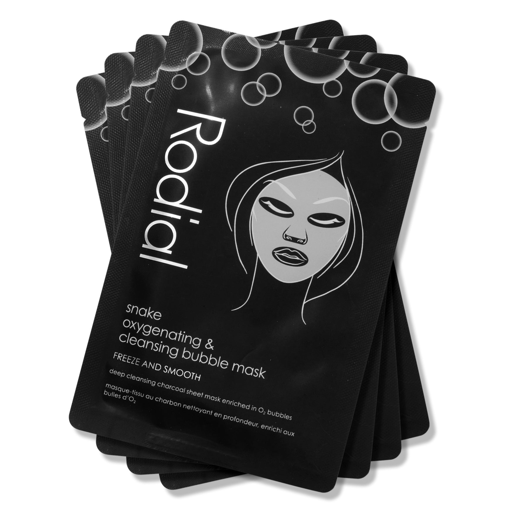 Sarja, Rodial, Käärmeenpuhdistusaine, kangasnaamio, kasvoille, 4 kpl, 22 g