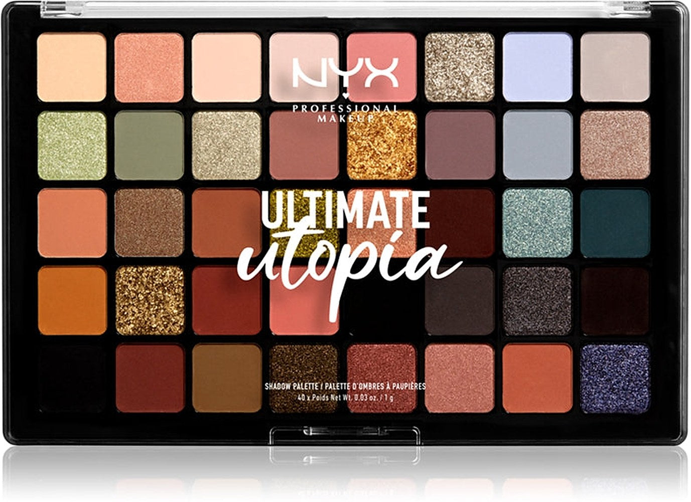 NYX Professional Makeup Ultimate Utopia — luomiväripaletti 40 sävyä 40× 1 g