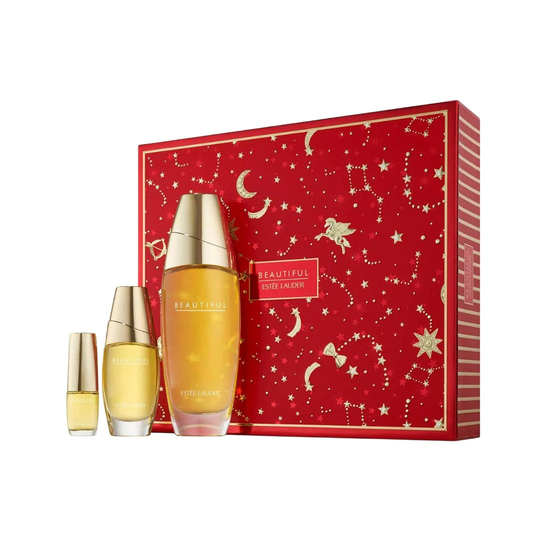 Estee Lauder -setti: Beautiful Eau De Parfum naisille 100 ml + Beautiful Eau De Parfum naisille 30 ml + Beautiful Eau De Parfum naisille 4,7 ml