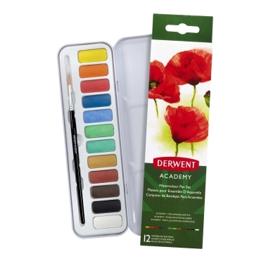 Derwent Derwent Academy Vesiväri 12 nappia + sivellin 12kpl 2301955 Vastaa: N/A