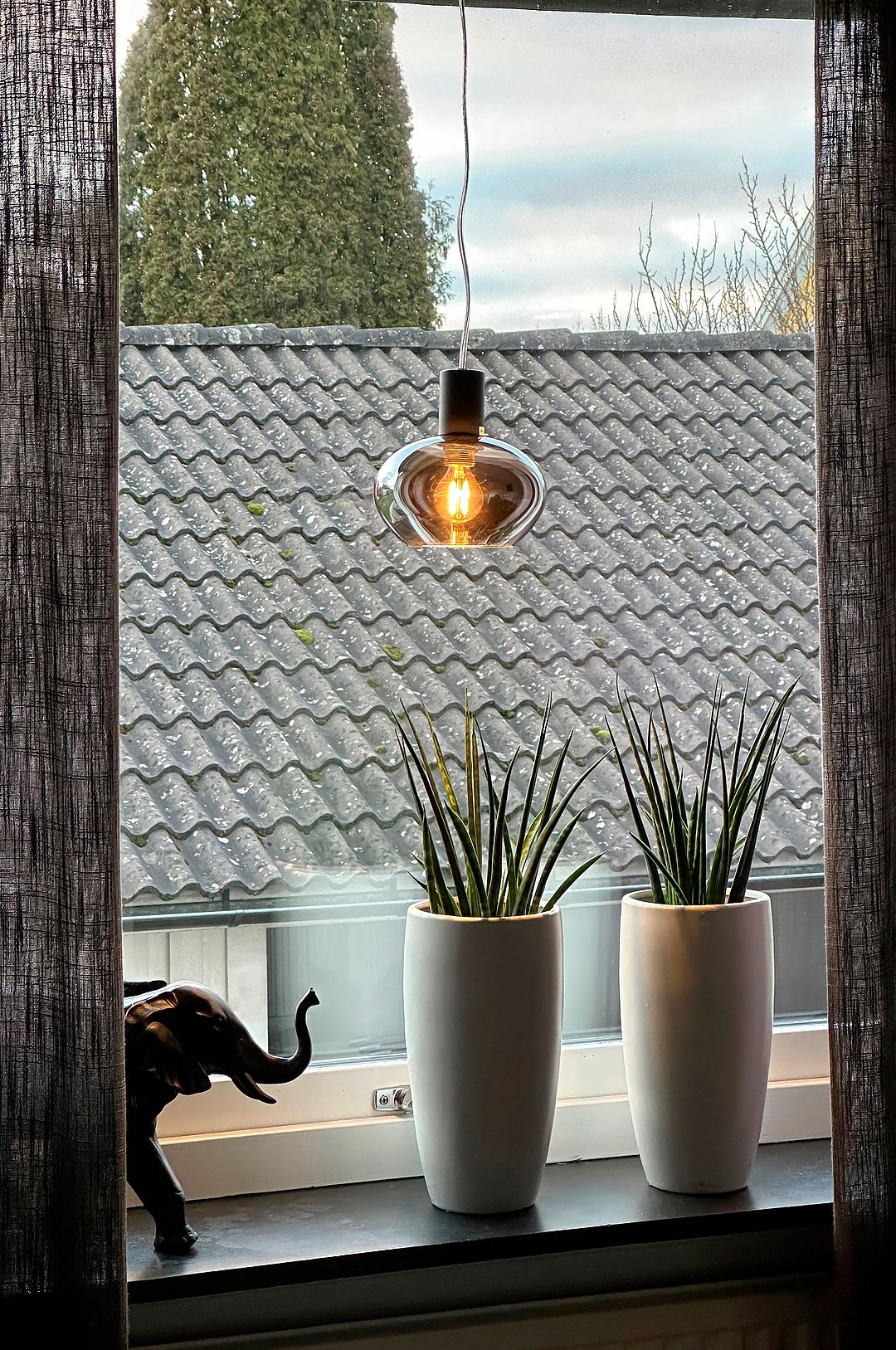 Aneta Fönsterlampa Bell 15014-15-14 svart/rök Aneta